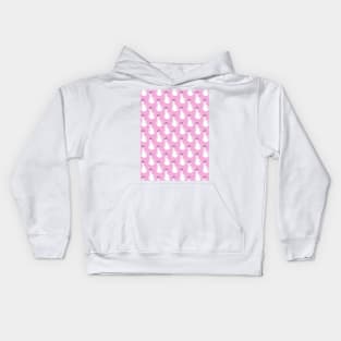 Fall print with squash on pink background Kids Hoodie